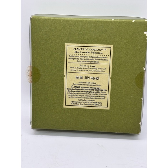 Bath & Body Works Aromatherapy Blue Lavender Palmarosa Tea Lights Set of 5 - Picture 2 of 3